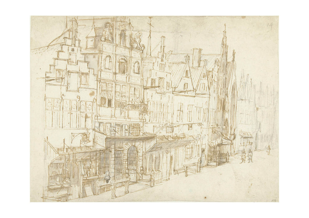 Carel Fabritius - Cityscape Sketch