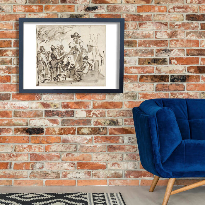 Carel Fabritius - Group of People Sketch