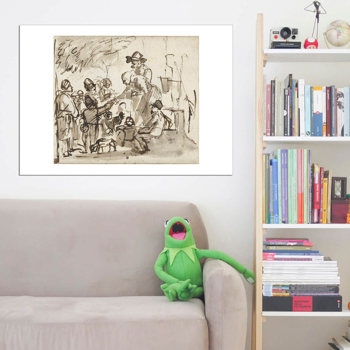 Carel Fabritius - Group of People Sketch