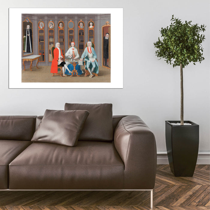 Carl Fredrik Svan - Stenbock Family In Library At Rånäs