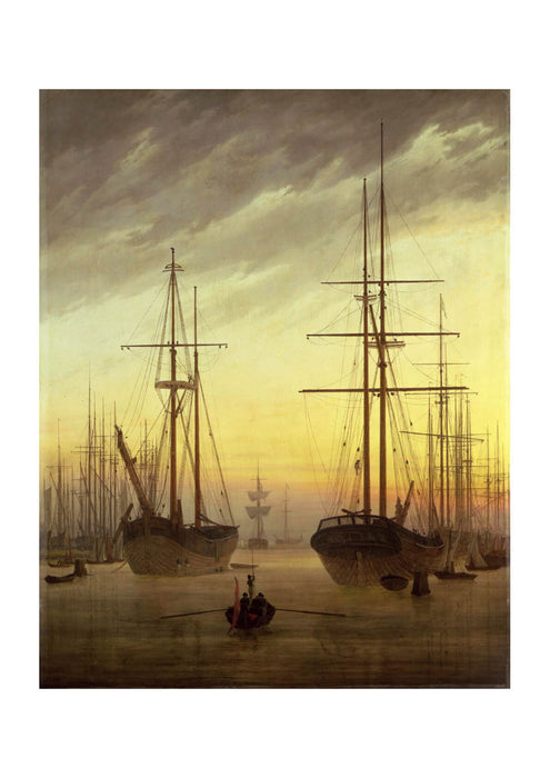 Caspar David Friedrich - Ansicht eines Hafens