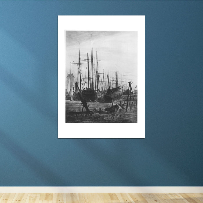 Caspar David Friedrich - Hafen von Greifswald