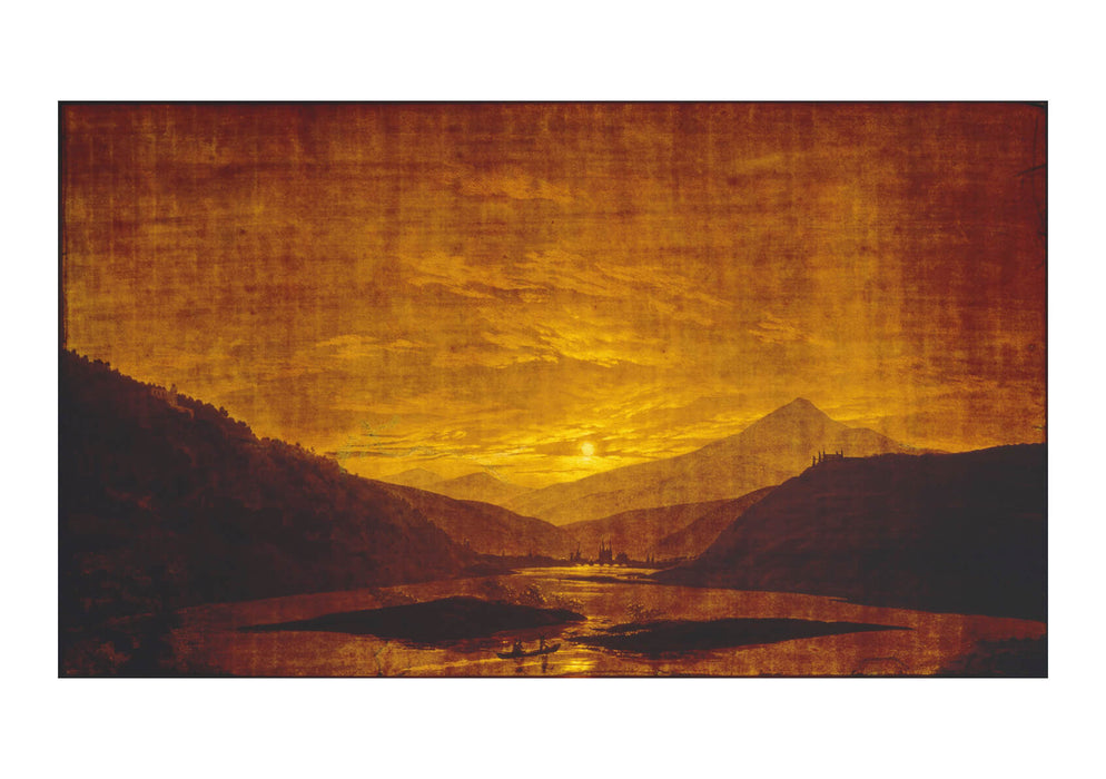 Caspar David Friedrich - Mountainous River Landscape