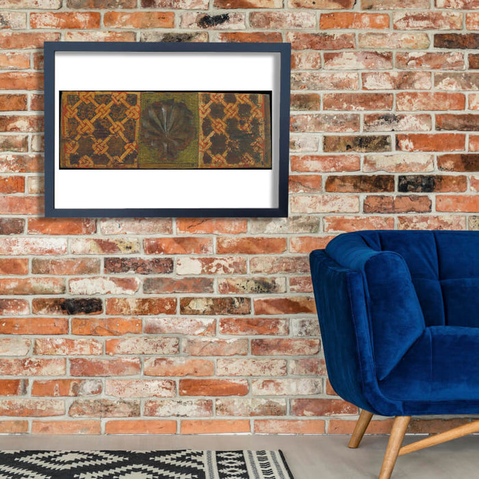 Ceiling Panel With Palm Leaf And Interlacing Motifs