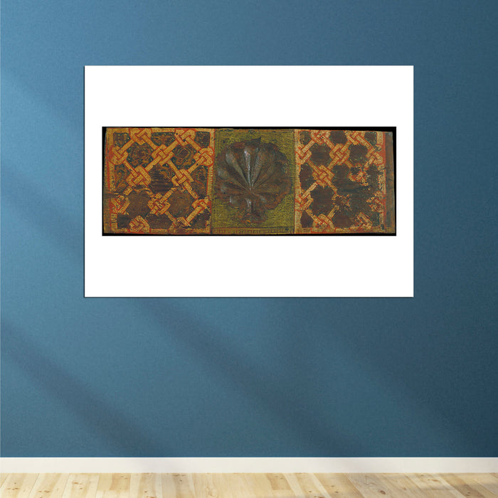 Ceiling Panel With Palm Leaf And Interlacing Motifs