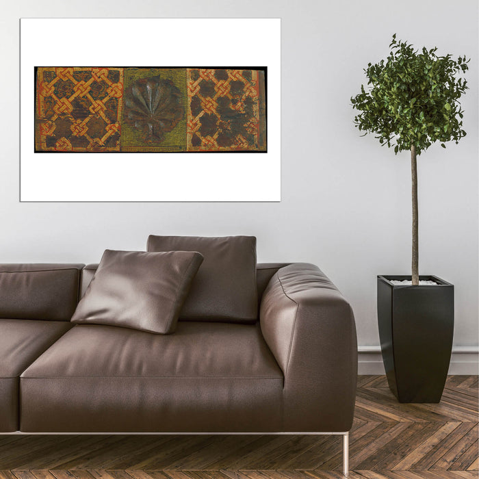 Ceiling Panel With Palm Leaf And Interlacing Motifs