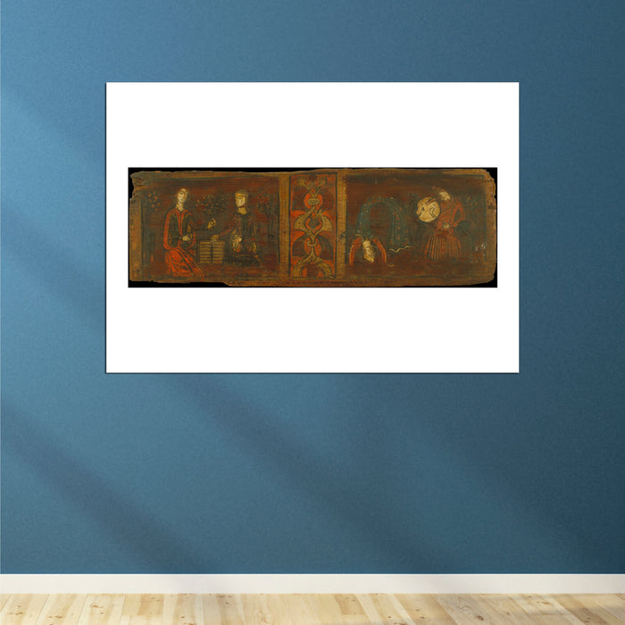 Ceiling Panel With Scenes Of Gallantry And Dancing