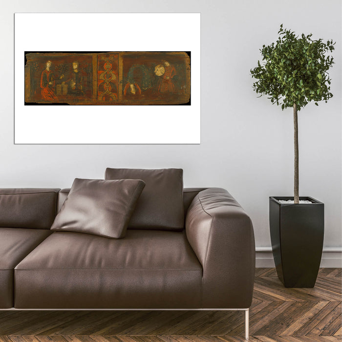 Ceiling Panel With Scenes Of Gallantry And Dancing