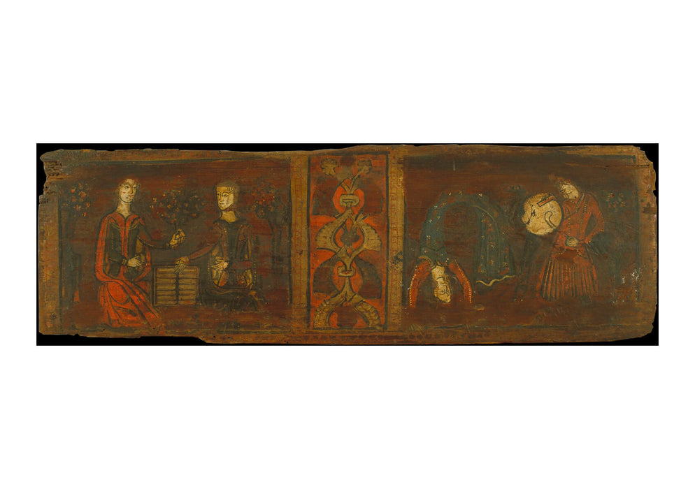 Ceiling Panel With Scenes Of Gallantry And Dancing