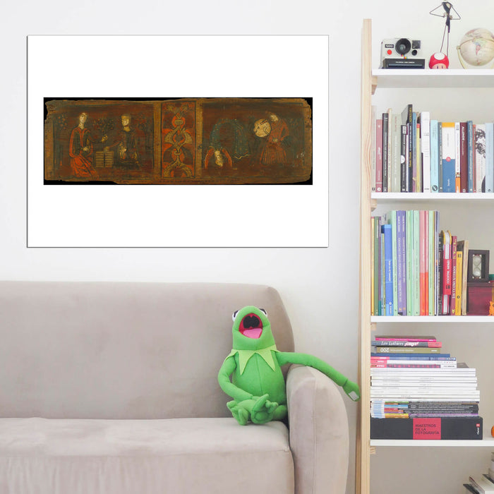 Ceiling Panel With Scenes Of Gallantry And Dancing