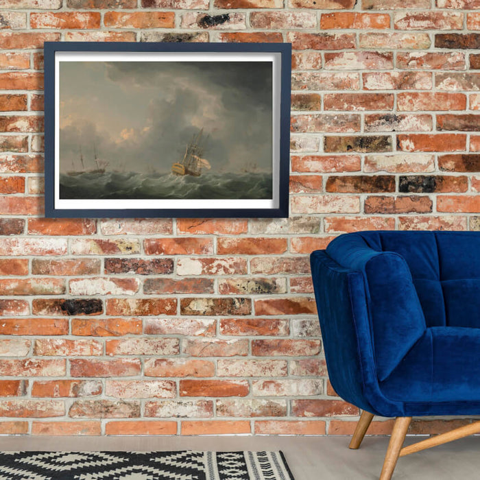 Charles Brooking - English Ships Running Before A Gale