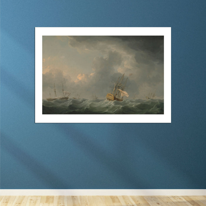 Charles Brooking - English Ships Running Before A Gale