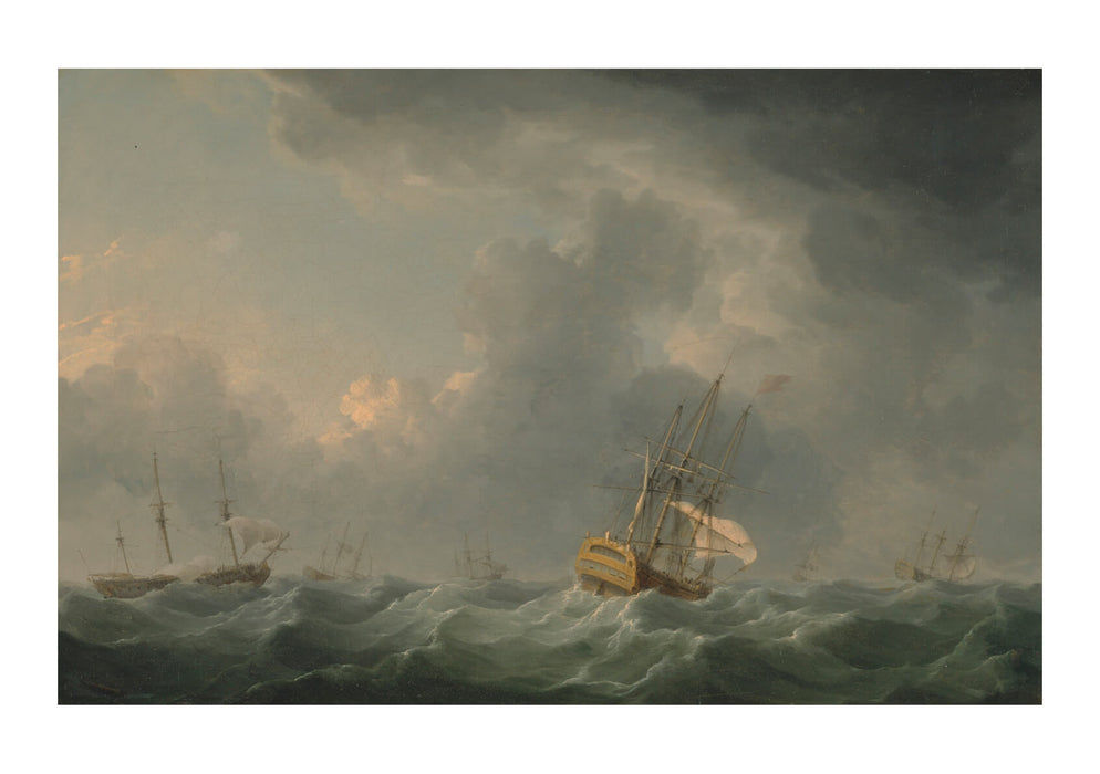 Charles Brooking - English Ships Running Before A Gale