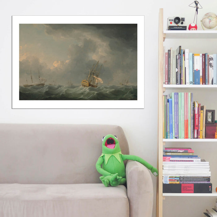 Charles Brooking - English Ships Running Before A Gale