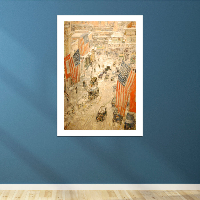 Childe Hassam - WLA nyhistorical Flags on 57th Street