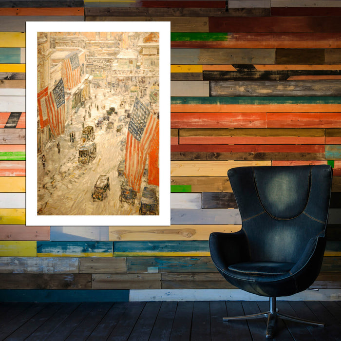 Childe Hassam - WLA nyhistorical Flags on 57th Street