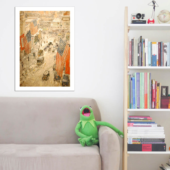 Childe Hassam - WLA nyhistorical Flags on 57th Street