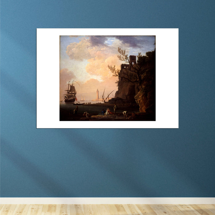 Claude Joseph Vernet - An Italianate Harbour Scene