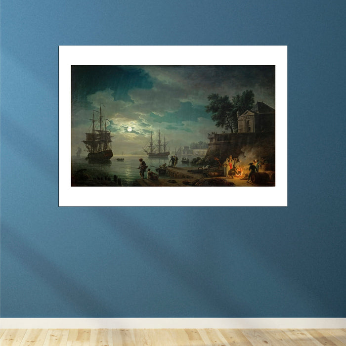 Claude Joseph Vernet - Seaport by Moonlight