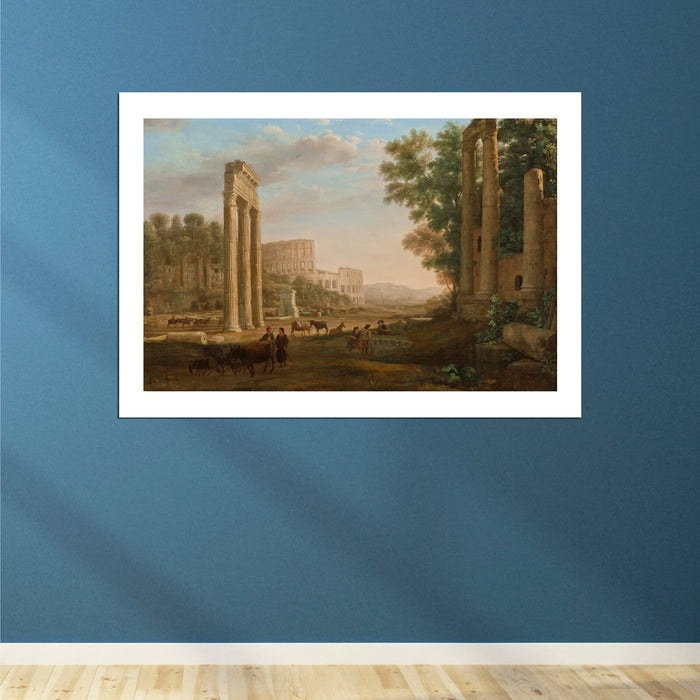 Claude Lorrain - Capriccio with ruins of the Roman Forum