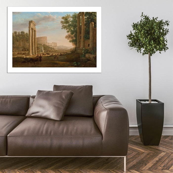 Claude Lorrain - Capriccio with ruins of the Roman Forum