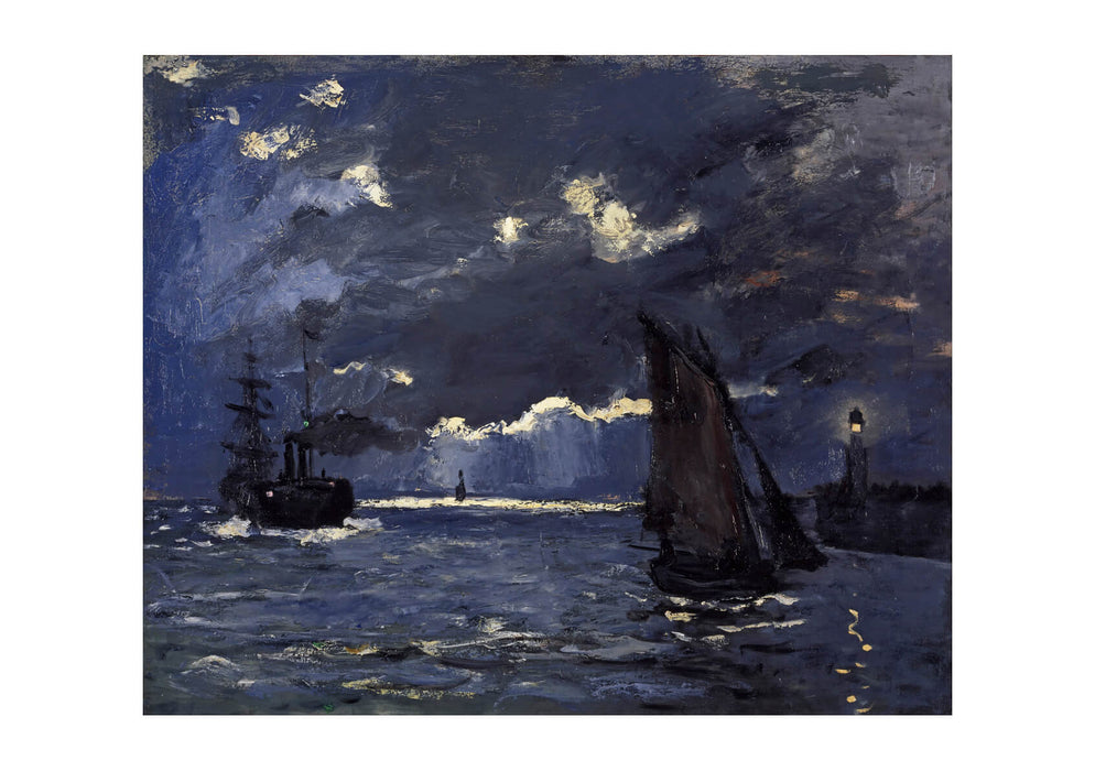 Claude Monet - A Seascape Shipping by Moonlight