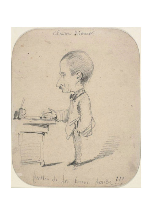 Claude Monet - Caricature of Man Standing by Desk