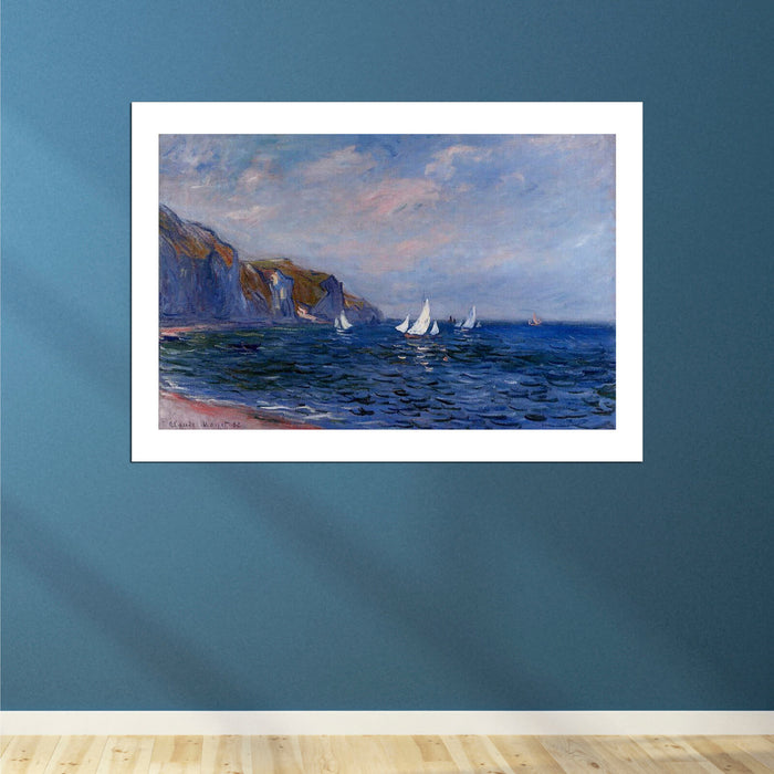 Claude Monet - Cliffs and Sailboats at Pourville