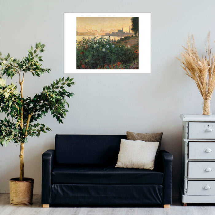 Claude Monet - Flowered Riverbank Argenteuil
