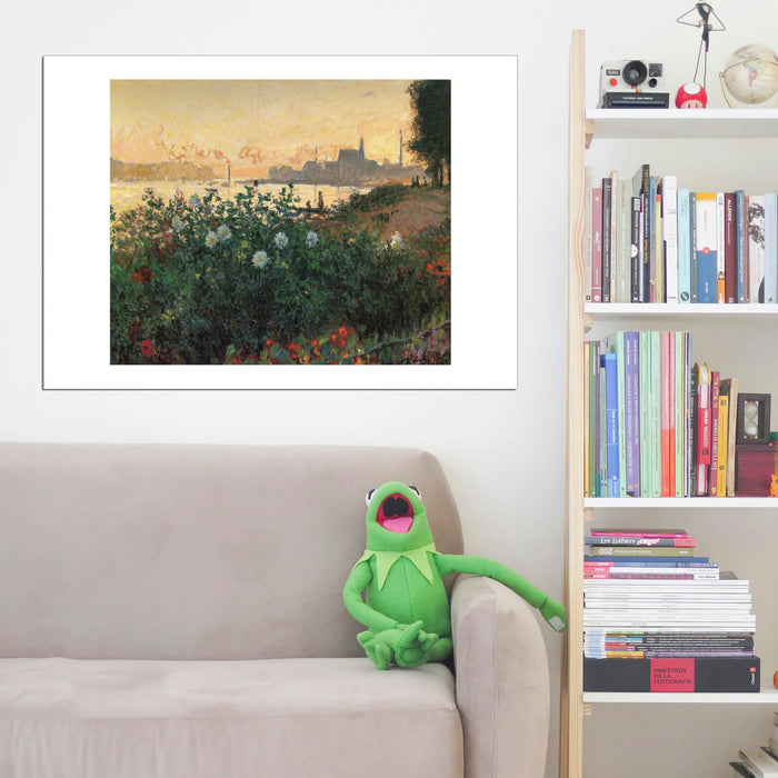 Claude Monet - Flowered Riverbank Argenteuil