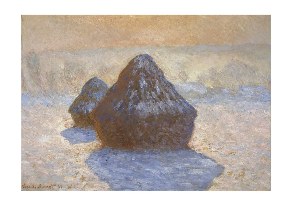 Claude Monet - Haystacks Snow Effect