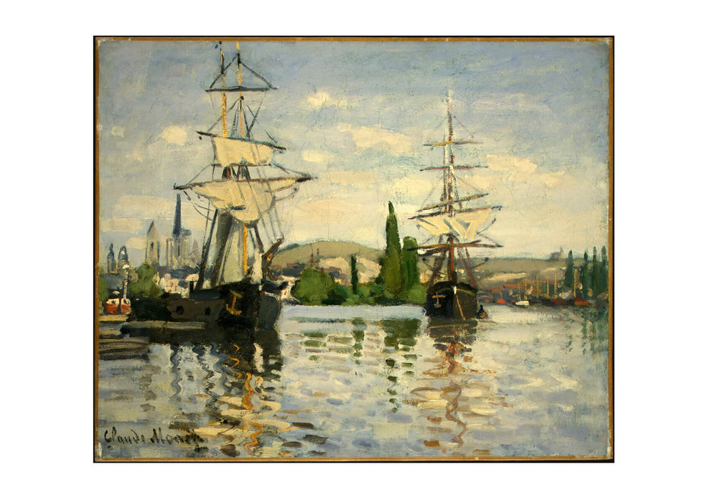 Claude Monet - Ships Riding on the Seine at Rouen