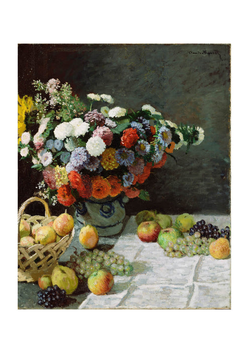 Claude Monet - Still Life with Flowers and Fruit