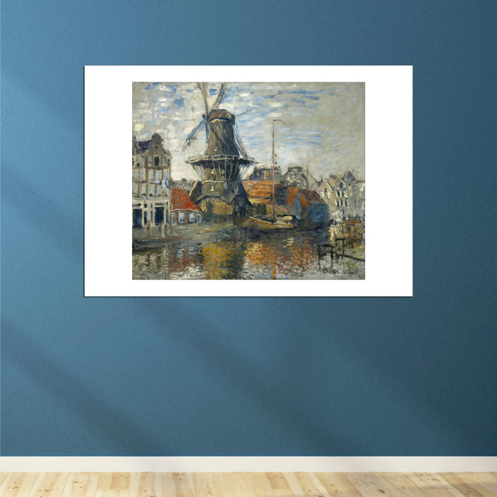 Claude Monet - The Windmill on the Onbekende Gracht Amsterdam