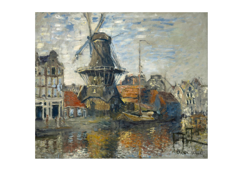 Claude Monet - The Windmill on the Onbekende Gracht Amsterdam