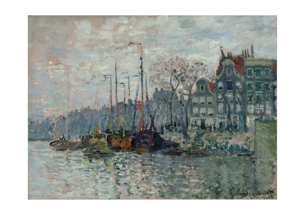 Claude Monet - View of the Prins Hendrikkade and the Kromme Waal in Amsterdam