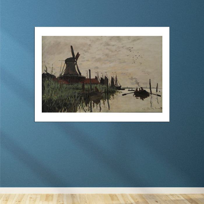 Claude Monet - Windmill and Boats