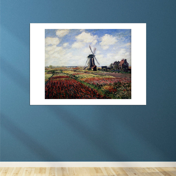 Claude Monet Tulip Fields With The Rijnsburg Windmill 1886