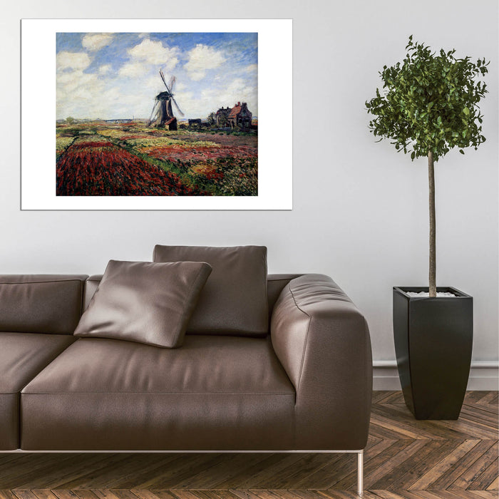 Claude Monet Tulip Fields With The Rijnsburg Windmill 1886