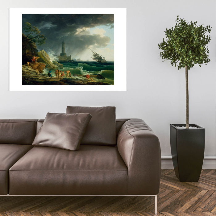 Claude Vernet - A Storm on a Mediterranean Coast