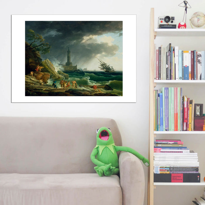 Claude Vernet - A Storm on a Mediterranean Coast