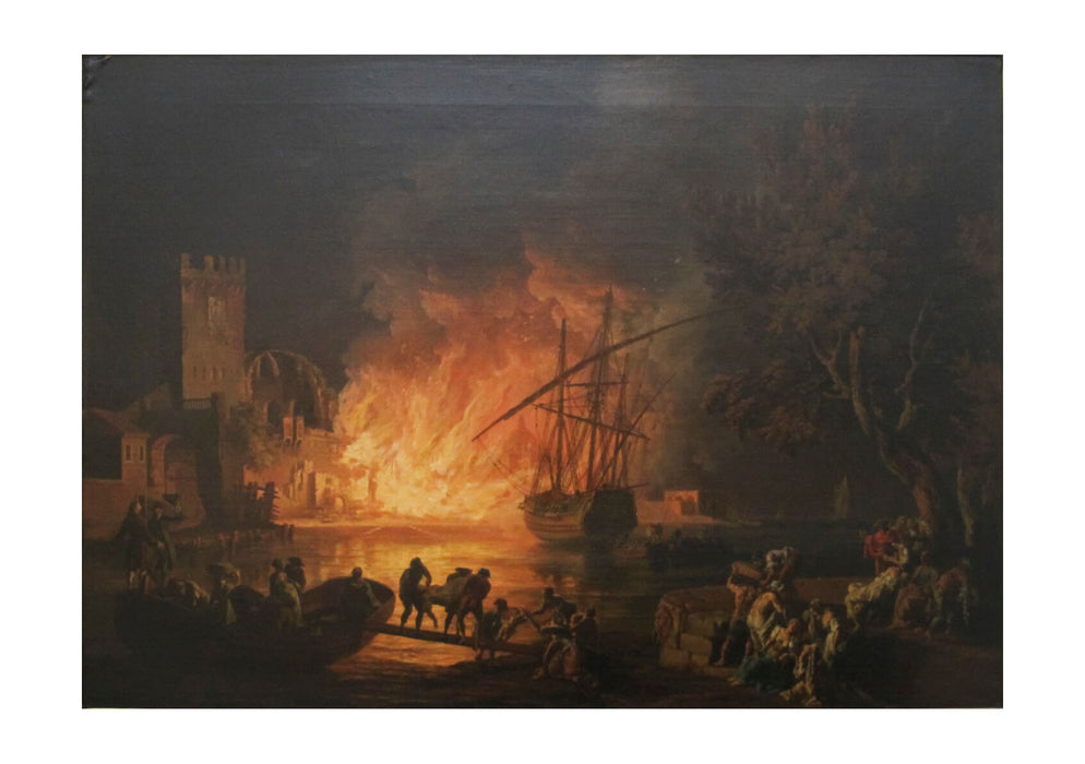 Claude Vernet - Fire on the Tiber