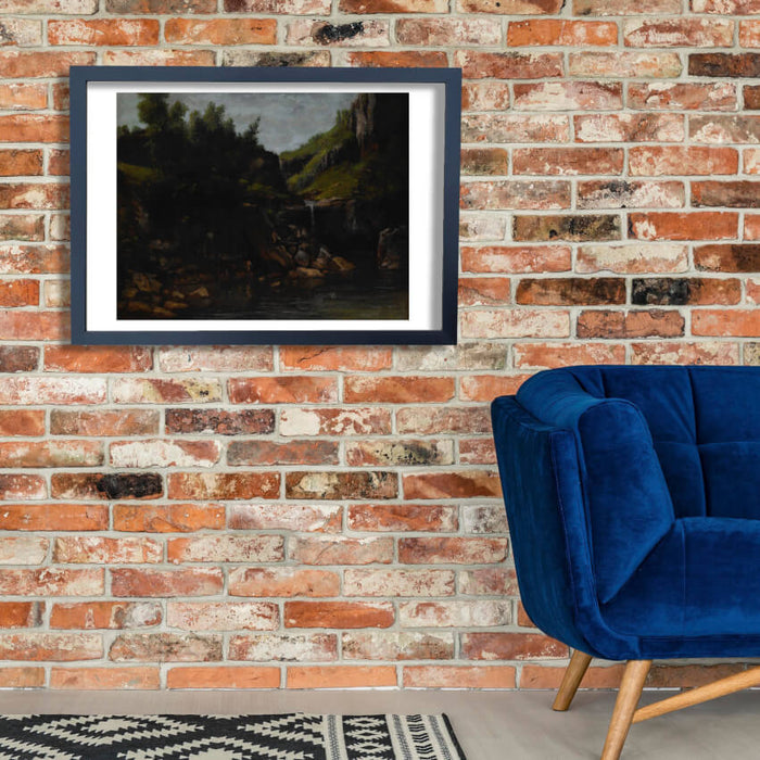 Courbet Gustave Cascade in a Rocky Landscape