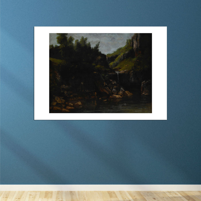 Courbet Gustave Cascade in a Rocky Landscape