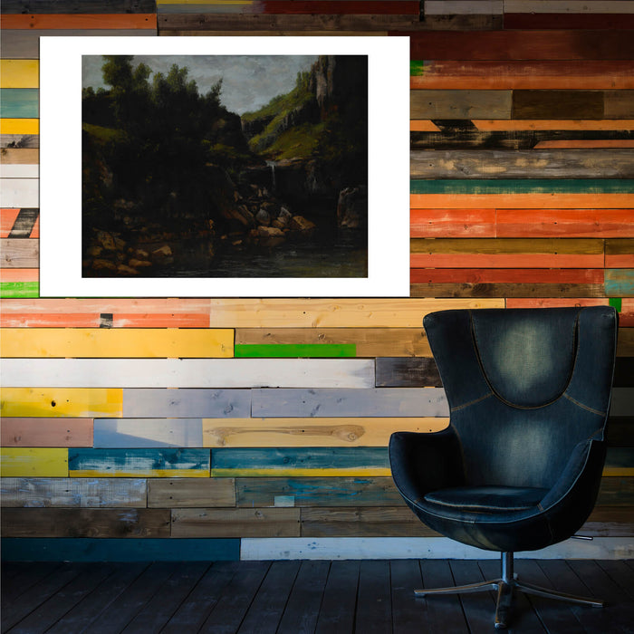 Courbet Gustave Cascade in a Rocky Landscape