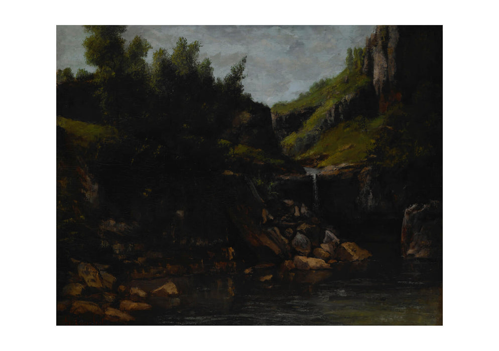 Courbet Gustave Cascade in a Rocky Landscape