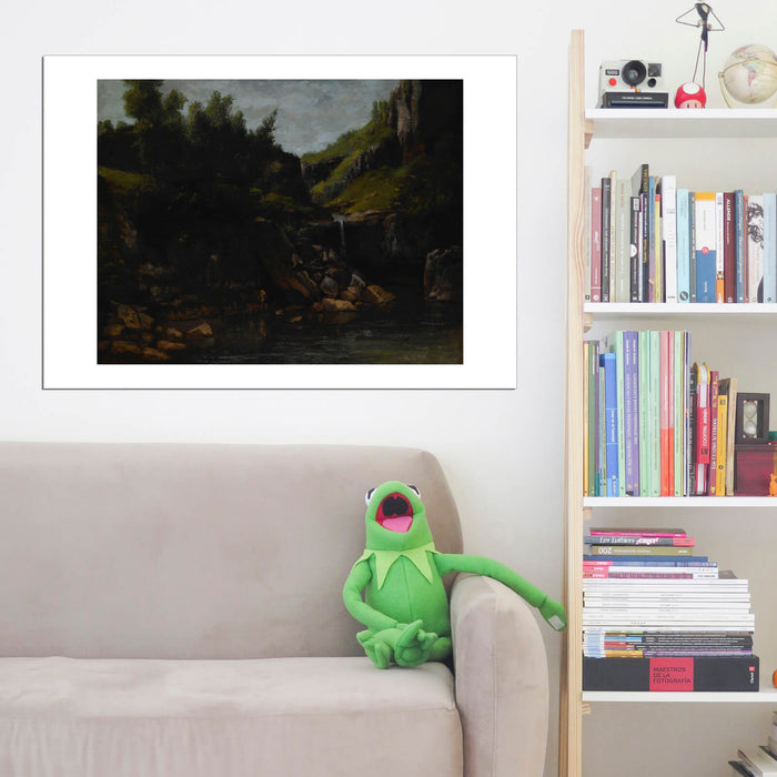 Courbet Gustave Cascade in a Rocky Landscape