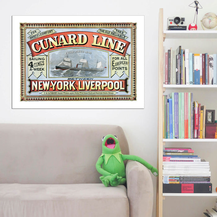 Cunard Line New York Liverpool 1875