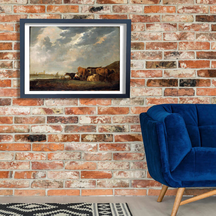 Cuyp Aelbert Cattle near the Maas with Dordrecht in the distance