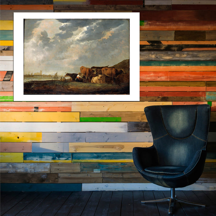 Cuyp Aelbert Cattle near the Maas with Dordrecht in the distance